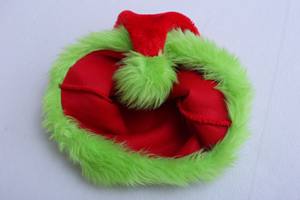 FF4679 شعار مخصص عطلة عيد الميلاد حفلة صالح عيد الميلاد سانتا كلوز قبعة مريحة المخملية الشتاء الأخضر الكبار قبعة عيد الميلاد الاطفال - Product Image 3