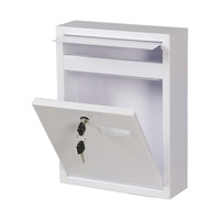Boîte aux lettres murale moderne en métal pour extérieur, vente chaude, boîte aux lettres résidentielle en acier, boîte aux lettres pour maison, bureau à domicile