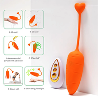 Vibrateur œuf vibrant en gros, forme de carotte, vibrateurs fruits et légumes avec télécommande, jouets sexuels anaux portables pour massage