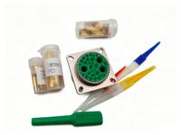 Connecteur D38999/26WH06SN, connecteur circulaire à verrouillage par filetage à 6 positions, coque en aluminium, contacts de prise plaqués or