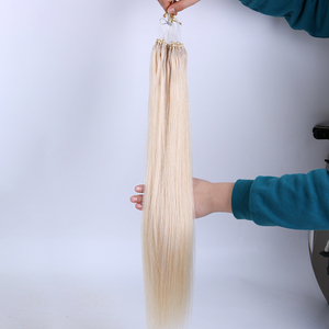TopElles all'ingrosso della fabbrica Microlink estensioni dei capelli 1g/filo 613 di colore biondo capelli vergini estensione <span class=keywords><strong>Microring</strong></span> - Product Image 6