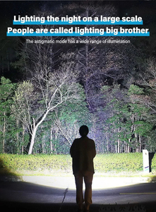 Linternas LED de Alta Potencia al por Mayor, Linterna con Pantalla Luminosa, Carga USB, Linterna de Emergencia para Camping y Pesca - Product Image 3