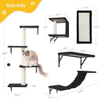 Vente en gros étagère murale en flanelle pour chat hamac pour chat cadre mural d'escalade en forme d'arbre à chat