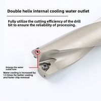Foret U haute performance pour tournage, foret CNC indexable pour trous profonds, finition zinc, longueur de travail 35 mm, pour perçage de métaux, qualité industrielle supérieure