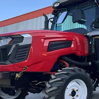 Tracteur agricole UCM 80HP Diesel 4x4 avec cabine entièrement fermée Euro 4, boîte de vitesses 12F+12R pour l'agriculture