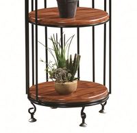 Étagère cubique en MDF avec cadre en fer noir moderne pour le salon, meubles de maison et étagère d'évacuation en cas d'incendie