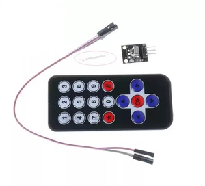 Kit de control remoto inalámbrico infrarrojo 1838 Control remoto infrarrojo negro + placa receptora Juego de 4 piezas Expansión infrarroja - Product Image 1
