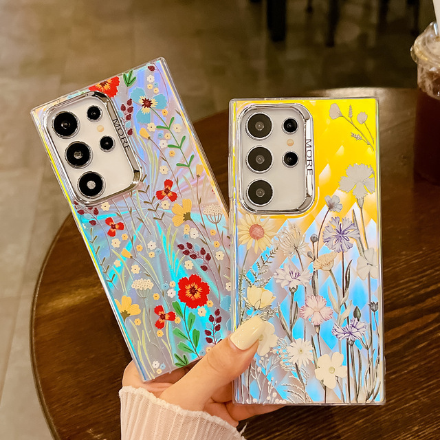 New Mobile Phone Cases for Samsung A25 A35 S24 Ultra A25 A54 5G Cute Floral Aesthetic Protective IMD for Samsung A15 Phone Cover