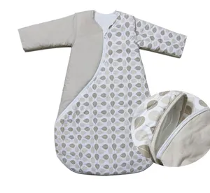 Breathable Toddlers Long Sleeve Detachable Embroidery Cotton Baby Sleeping Bag