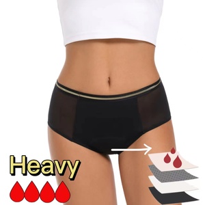กางเกงในประจำเดือนแบบกันรั่วซึม OEM/ODM รุ่นใหม่ เอวกลาง ผ้ายืดสแปนเด็กซ์ ระบายอากาศได้ดี สำหรับผู้ใหญ่ สไตล์โกธิค ฮิปสเตอร์ - Product Image 2