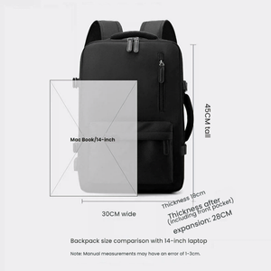 Sac à Dos de Voyage Multifonctionnel Unisexe avec Port de Charge USB, Tendance et Léger, pour École, Ordinateur Portable, <span class=keywords><strong>Avion</strong></span> et Loisirs - Product Image 2