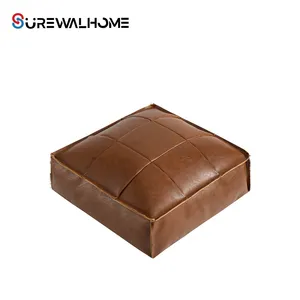 SUREWALHOME Leather Seat Pad Faux Leather Fabric Seat Cushion for Sofa Yoga Cushion Decorative Floor Cushion Waterproof Seat Pad