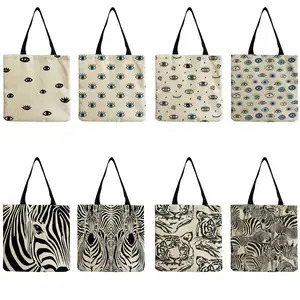 2022 Summer New Ladies Hand Bags Devil Eye Leopard Print Women Handbag Zebra Stripe Lady Tote Shopping Bag Leisure Beach Bags