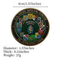 Stock the Quiet Professionals 1952 Present Relief Coin Green Beret Dagger Arrow Antique Gold Souvenir Metal Craft Challenge Coin