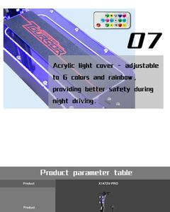 Scooter Eléctrico USA Stock X14 NFC Start, 72V 10000W 40Ah, Motor Dual, Freno Hidráulico, Doble Amortiguación, Luz RGB - Product Image 6