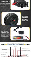 Camionetas de control remoto Vehículo sobre orugas de roca de alta velocidad Escala de 1/10 a 2,4 De GHz Coche eléctrico RC 4WD Off Road