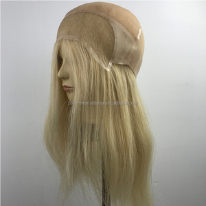 <span class=keywords><strong>Prothèse</strong></span> crânienne naturelle Médicale Mono Top Lace Front Cuticule alignée Cheveux bruts humains vierges Perruques blondes Femmes pour l'<span class=keywords><strong>alopécie</strong></span> - Product Image 1