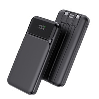 Batterie externe haute capacité à charge super rapide PD 22,5 W, batterie au lithium polymère, affichage numérique, coque en plastique, logo personnalisé, marque