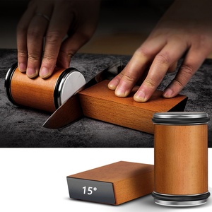 Affilacoltelli Portatile a Doppia Angolazione in Lega di Alluminio <span class=keywords><strong>con</strong></span> <span class=keywords><strong>Pietra</strong></span> Diamantata per Affilatura Fine e Grossa - Product Image 3