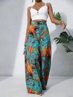 Pantalones de Mujer de Moda Casual, Estilo Europeo, Estampados, Holgados y de Pierna Ancha, Nuevo Estilo Verano 2026