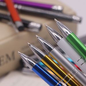 Stylet économique en aluminium avec pointe en caoutchouc souple, logo gravé sur mesure pour appareils mobiles, stylo bille cadeau - Product Image 3
