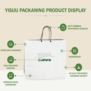 Bolsas de Papel Personalizadas, para Regalo, Empaque, Personalizadas, Ecológicas, de Cartón Blanco para Compras, Modernas y Reciclables para Supermercado - Product Image 3