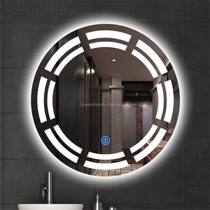 <span class=keywords><strong>Espejo</strong></span> de pared redondo sin marco para baño, luz Led para desnebulizar, Sensor regulable - Product Image 1