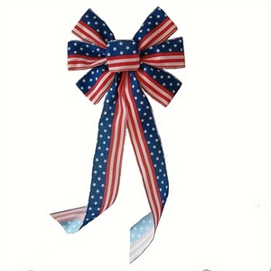 En Stock: Lazos Decorativos con Banderas de Tela para el Día de la Independencia de EE. UU., el Día de los Caídos y Navidad, para Celebraciones del Día Nacional - Product Image 3