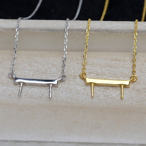 Ensemble d'accessoires DIY en argent S925, 9-10 perles, support vide, 4929 collier, boucles d'oreilles, bague avec double perles, emballé dans un sac - Product Image 4