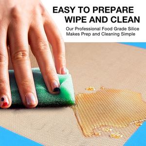 실리콘 베이킹 매트-베이크 팬 및 롤링용 논스틱 실리콘 라이너-마카롱/패스트리/쿠키/롤빵/빵 만들기 - Product Image 6