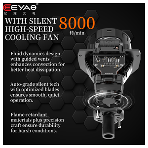 Eeyao YY-G46WS-1 Lentille de projection laser LED à double prisme 2,5 pouces OEM ODM Usine Modification automobile Faisceau haut-bas - Product Image 3