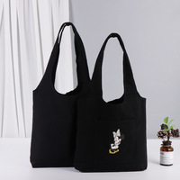 Sac bandoulière pliable personnalisé en toile vierge pour étudiants, avec logo imprimable, idéal pour la publicité créative transfrontalière