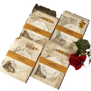26 feuilles par paquet de papier artisanal Retro Collectible Series Lace Creative Nostalgic Notebook Craft Stickers - Product Image 5