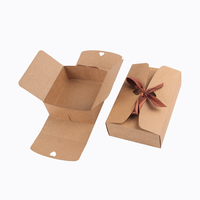 Boîte de papier kraft pour la cuisson Boîte d'emballage pour biscuits aux bonbons Tartes aux oeufs Nougat Boîte d'emballage pour gâteau et collation