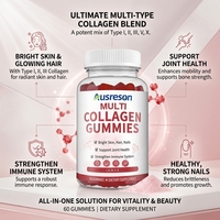 Gummies multi-collagène OEM Halal Marine Complex pour la peau, les cheveux et les ongles, supplément blanchissant, protéines vitales
