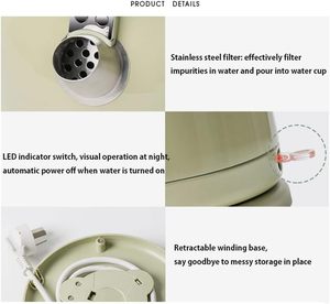 <span class=keywords><strong>Kit</strong></span> petit-déjeuner rétro 2-en-1 : Bouilloire électrique en acier inoxydable et grille-pain 2 fentes en acier inoxydable, certifiés CE, ROHS, LFGB, ETL - Vente en gros 2026 - Product Image 6