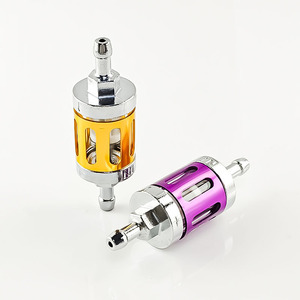 Qiangye Motorcycle Oil Filter Zinc Alloy Fuel Filter For ATV Scooter Modification Silver <b>Titanium</b> Red Blue Green - Product Image 3