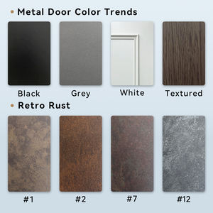 Винтажные рустикальные поворотные двери, современный американский дизайн, открытый вход для дома или виллы, деревянный стальной материал - Product Image 4