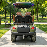 Voiturette de golf électrique tout-terrain personnalisée, 72V, lithium, 4 places, avec pneus larges, pour terrains de golf et clubs