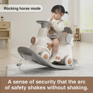 Mini <span class=keywords><strong>cheval</strong></span> à <span class=keywords><strong>bascule</strong></span> d'intérieur pour tout-petits, jouet 2-en-1 multifonctionnel, roues en plastique certifiées CE, pour les enfants de 0 à 24 mois, de 2 à 4 ans - Product Image 4