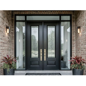 <span class=keywords><strong>Porta</strong></span> d'Ingresso Pivotante Contemporanea in Legno Massello <span class=keywords><strong>con</strong></span> Luci Laterali, Finestra Superiore e Guarnizione Resistente alle Intemperie - Product Image 3