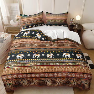 Estilo bohemio elefante abstracto 3D impresión Digital juego <span class=keywords><strong>de</strong></span> cama moda Simple dormitorio funda nórdica conjunto - Product Image 6