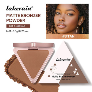Lakerain Triangle Matte <span class=keywords><strong>Bronzer</strong></span> Setting Powder Impermeable Soft Matte Powder <span class=keywords><strong>Bronzer</strong></span> <span class=keywords><strong>para</strong></span> poros grandes Tono de <span class=keywords><strong>piel</strong></span> desigual Cara aceitosa - Product Image 1