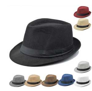 Sombrero Fedora para hombre Sombreros de ala corta clásicos Sombrero de Panamá de playa de verano para hombres y mujeres - Product Image 1