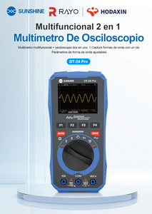 Multimètre 2-en-1 SUNSHINE DT-24 Pro, échantillonnage 2,5 MS/s, bande passante 1 MHz, sélection automatique <span class=keywords><strong>de</strong></span> la plage, stockage <span class=keywords><strong>de</strong></span> 100 groupes <span class=keywords><strong>de</strong></span> données pour la réparation <span class=keywords><strong>de</strong></span> téléphones - Product Image 2