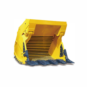 Cubo de acero personalizado de alta calidad para excavadora, cargador de rueda frontal, excavadora, Cubo de roca dura para rueda de retroexcavadora - Product Image 1