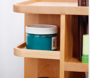 Caja de almacenamiento de cosméticos giratoria de madera 360 OEM, organizador creativo de maquillaje, estante para <span class=keywords><strong>pintalabios</strong></span>, organizador de escritorio para Baño - Product Image 3
