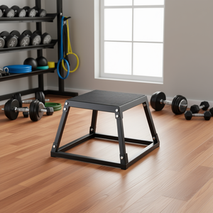 Caja de salto pliométrica de acero antideslizante de 12 pulgadas, gimnasio en casa, entrenamiento de fuerza acondicionado, cajas Plyo, caja de paso de ejercicio de Fitness negro - Product Image 2