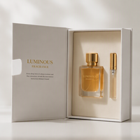 Boîte en papier personnalisée pour parfum 50 ml, pour huile essentielle d'Oud 10 ml, emballage avec compte-gouttes, coffret de parfum magnétique haut de gamme