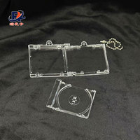 Boîtier de CD en acrylique personnalisé porte-clés avec puce RFID NFC porte-clés de musique mini étiquette caractéristique